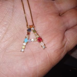 Initial A necklace